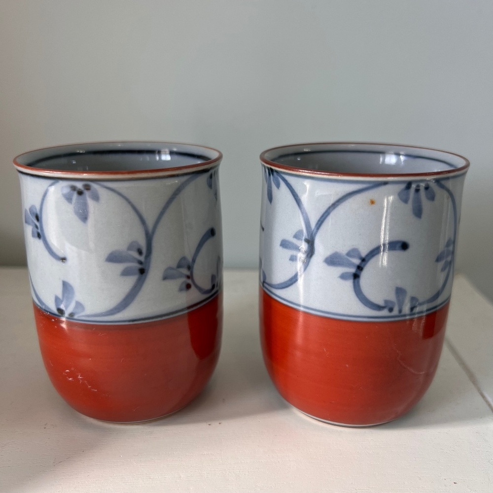 Vintage Japanese Hand Painted Porcelain Tea Sake Cup